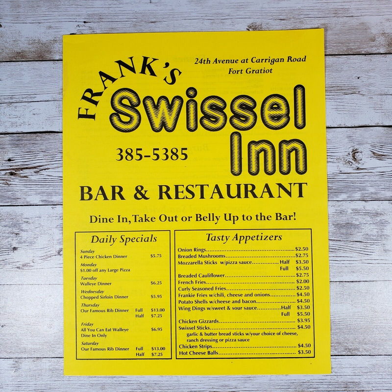 Swissel Inn - Menu